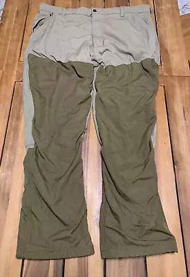 Cabelas Mens Hunting Brush Guard Field Pants 42x32 Brown Canvas Cotton Nylon • $11.16