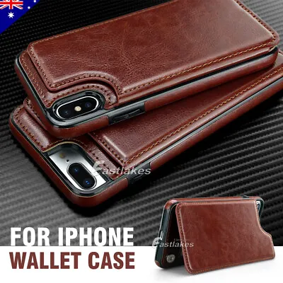 $10.95 • Buy Flip Leather Wallet Case Shockproof Cover For IPhone 14 13 12 Pro Max 11 XS XR