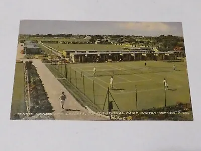 Vintage Postcard Hopton-on-sea Tennis Courts Chalets Constitutional Camp • £3