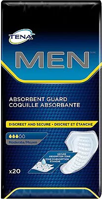 TENA Incontinence Guards For Men Moderate Absorbency 20 Ct • $14.85