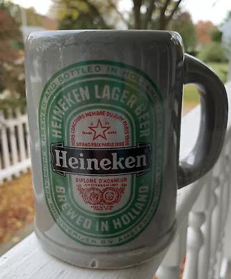 Heineken Beer Stein Mug Made In Japan-Glazed Ceramic • $7.88