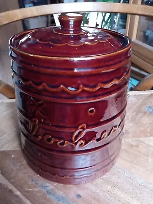 Vintage Marcrest Stoneware Daisy Dot Cookie Jar With Lid - USA • $18