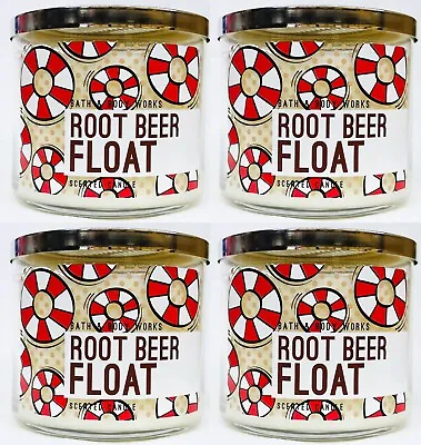 4 Bath & Body Works ROOT BEER FLOAT Large 3-Wick Scented Candle 14.5 Oz • $170.99
