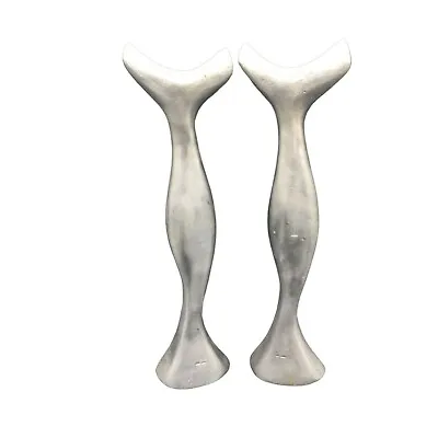 Cast Aluminum Pair Of Candlesticks Made In Mexico 11.5 Inches MCM Solid • $199.99