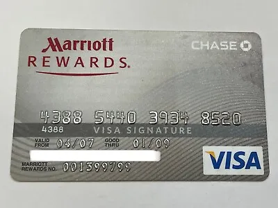 Marriott Rewards Visa Signature Credit Card Chase Bank Expired In 2009 • $22.99