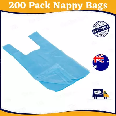 Pack Of 200 Disposable Nappy Bags Baby Diaper Change Bag Nursery When Out • $3.99