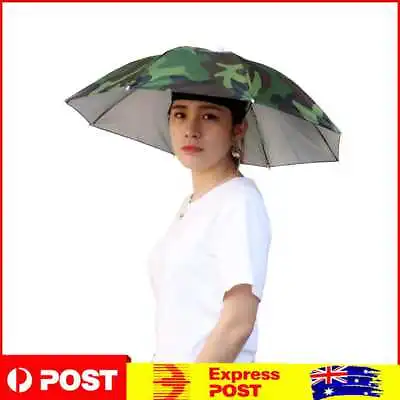 $10.89 • Buy Outdoor Cap Portable Anti-Rain Anti-Sun Head Umbrella Hat (Camouflage)