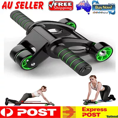 Ab Roller Machine Muscle Exercise Slider Waist Abs Abdominal Fitness Gym Workout • $38.99