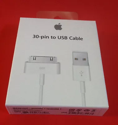 Original OEM 1 Meter 30 Pin To USB Charge Sync Cable For IPhone 3 3G 4 4s IPod • $10.99