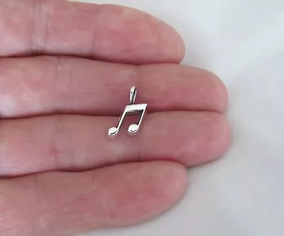 Sterling Silver Music Note Small Pendant. • $9.73