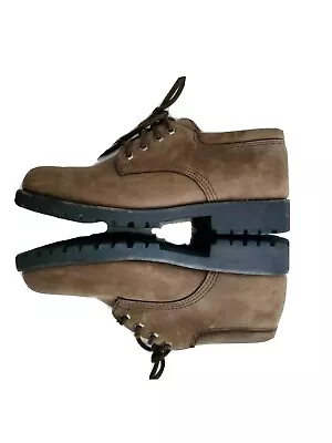 Eddie Bauer Men's Size 9 Work Shoe Tan Leather Oil Resistant  • $39.99