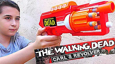 Air Warriors The Walking Dead Carl's Revolver Foam Dart Firing Gun 6 X Darts • $24.20