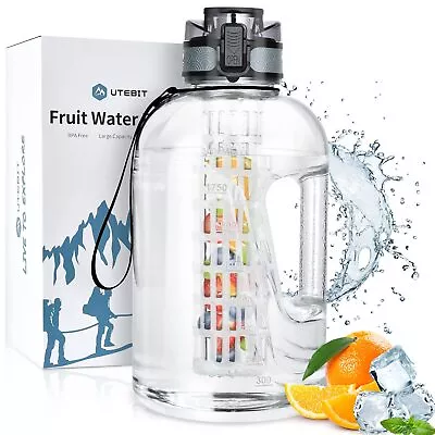 74 OZ Fruit Infuser Water Bottle Half Gallon Insulated Sports Water Bottle W... • $32.08