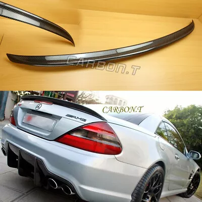 Mercedes R230 2003-2010 Carbon Fiber Trunk Spoiler Lip SL63 SL500 SL550 SL55A • $199.41