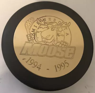 94-95 Minn Moose - IHL Logo Allred Ent. - Official Omni Sports Czech Puck • $14.99