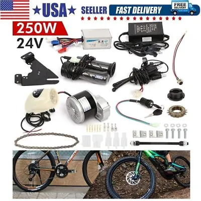 Electric Bicycle Bike Conversion Kits E-Bike Brush Motor 24V 250W W/ Freewheel • $66.99