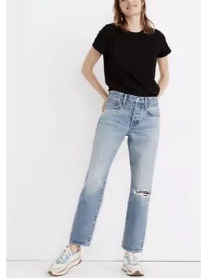 MADEWELL Rivet & Thread Low-Rise Straight Selvedge Jeans Size 29 NWD $198 MB506 • $58