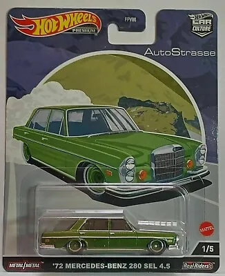 2022 Hot Wheels Premium Car Culture Auto Strasse '72 Mercedes-Benz 280 SEL 4.5 • $6.99