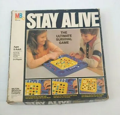 $24.24 • Buy Vtg Milton Bradley Stay Alive Ultimate Survival Game Marbles Yellow Strategy
