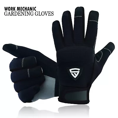 Safety Work Gloves Heavy Duty Hand Protection Mechanic Gardening Builders Cut • £5.89