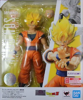 Dragonball ~ SH Figuarts ~ SS FULL POWER GOKU FIGURE ~ Authentic W/Toei Sticker • $40.47