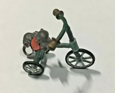 Fritz Bermann Vienna Cold Painted Bronze Miniature Two Mice Sitting On Tricycle • $90