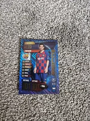 Topps Match Attax 2019/20 Lionel Messi 101 Club Barcelona Football Trading Card • £10
