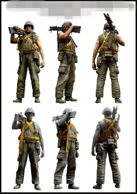 $10.43 • Buy 1:35 Resin Soldiers Figure Model Vietnam US Soldier Gunner(No Bullet Chain) E100