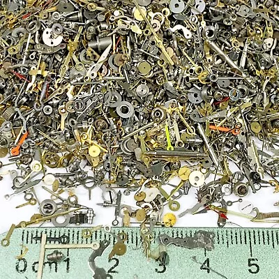 10 Grams Tiny Watch Parts Steampunk Hands Wheel Gear Nail Art Watchmaker Lot Vtg • $6.99