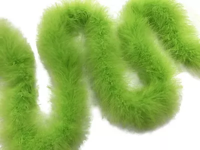 2 Yards - Lime Green Turkey Medium Weight Marabou Feather Boa 25 Gram Costume • $12.53