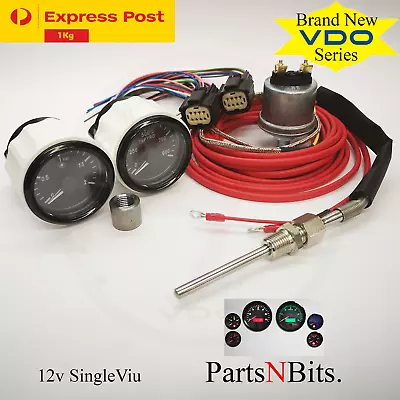 VDO 52mm PYRO EGT KIT + BOOST GAUGE KIT SINGLE VIU *NEW SERIES* CHOOSE COLOUR • $100539.22