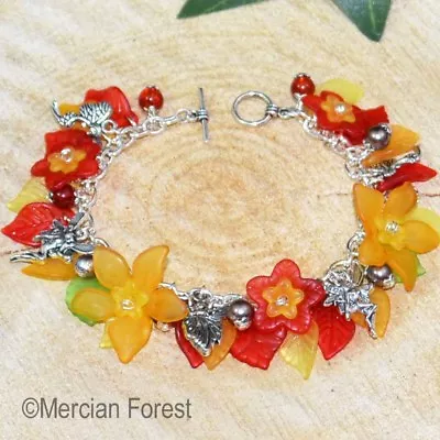 Autumn Court Fairy Bracelet - Pagan Jewellery Equinox Mabon Harvest Fall • £14.50