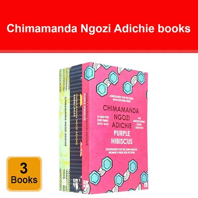 Chimamanda Ngozi Adichie 3 Books Collection Set Half Of A Yellow Sun Americanah • £25.60