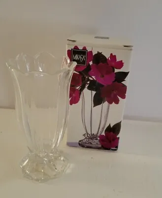 Mikasa Crystal Starlight Bud Vase 5  Tulip #QQ166/612 New In Box • $15