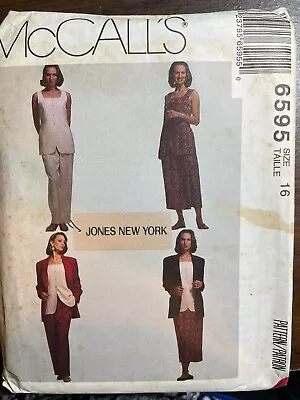 6595 McCalls Vintage 90's Jones New York JacketTopSkirtPants Pattern Sz. 16 • $6.16