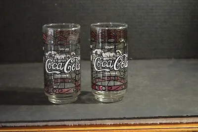 Vintage Coca Cola Stained Glass Look Glasses • $9.49