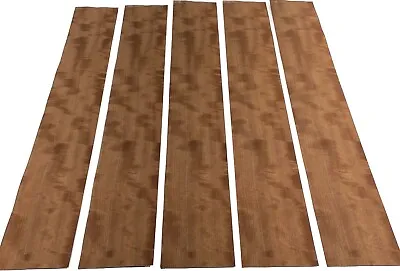 Makore Pommele Quilted Figured Wood Veneer: 5 Sheets ( 34  X 5  ) 5.5 Sq Ft • $26.99