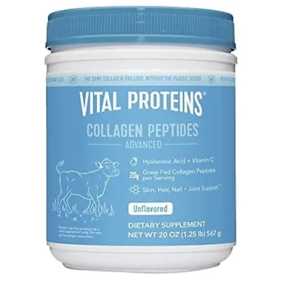 Vital Proteins Collagen Peptides Powder With Hyaluronic Acid + Vitamin C-20 Oz • $49.99
