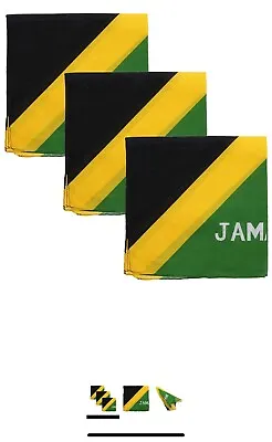 JAMAICA JAMAICAN BANDANA  FLAG DURAG FACE MASK HEAD WRAP CAVE GIFT (12 Pieces) • $29.99