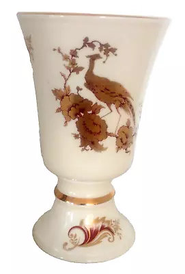 Vintage Royal Worcester Pallisy Cream & Gold Peacock Goblet Height 6 /15 Cm • £7.99