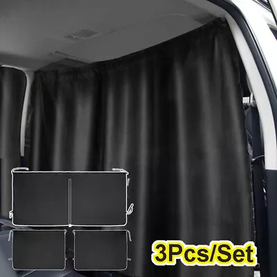 3x Car Divider Privacy Curtain Sun Shade Block Side Window Cover Camp Universal • $30.25