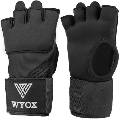 WYOX Gel Quick Hand Wraps For Boxing Gloves MMA Kickboxing-Padded Knuckles Black • $6.99