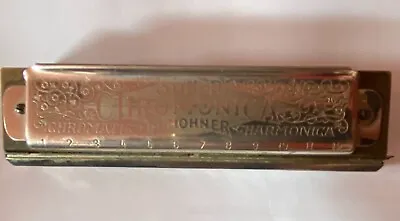Vintage Super Chromonica M Hohner Chromatic 12 Hole Harmonica ''C'' W/o Box • $30