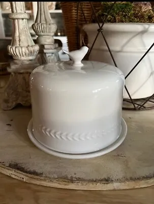 Martha Stewart Collection Dessert & Cheese Plate Dome With Bird Handle NWT • $20
