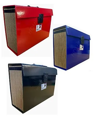 19 Pocket Expending A4 Box Organiser Paper Documents Foolscap Folder Case     • £8.95