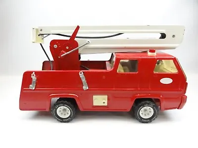 Tonka Red White Fire Truck Engine + Hose Vintage 1970’s 17” X 10” X 6” Large  • $25.46