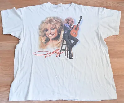 Vintage 1990s Distressed Dolly Parton Tour Shirt Tee XXL Rare Willie Nelson 90s • $159.99