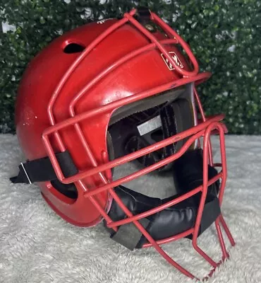 Macgregor Catchers Helmet And Mask Red Size 6 -7” • $30