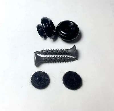 2 High Quality Marshroom Head Strap Button BLACK For Gibson Style Guitar Bass • $5.99