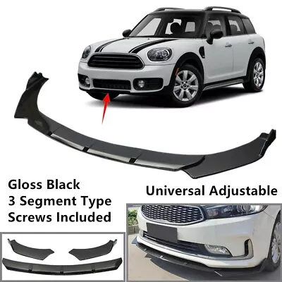 Universal 3 Segment For MINI Countryman Cooper 17-23 Front Bumper Lip Spoiler • $71.99